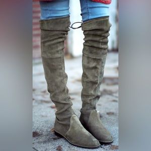 COPY - Stuart Weitzman Lowland gray suede over-the-knee boots